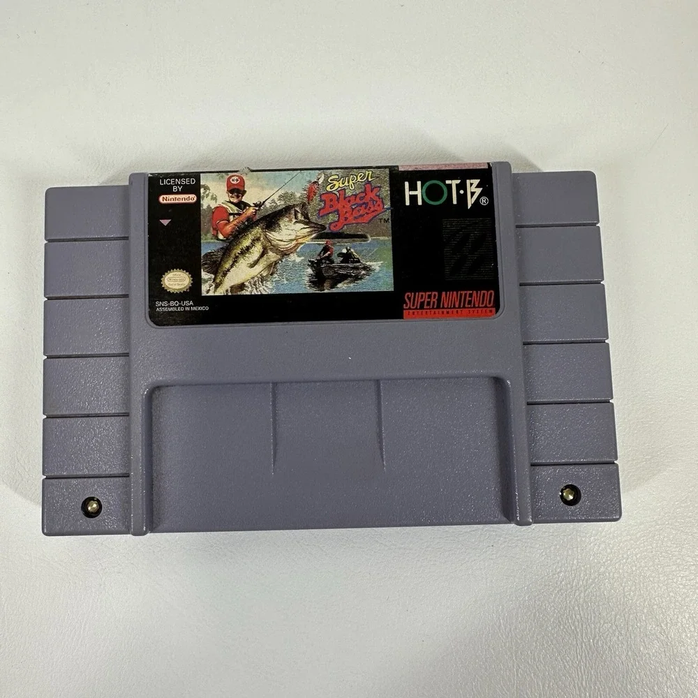SUPER BLACK BASS SUPER NINTENDO SNES 1993 CLEANED TESTED WORKS